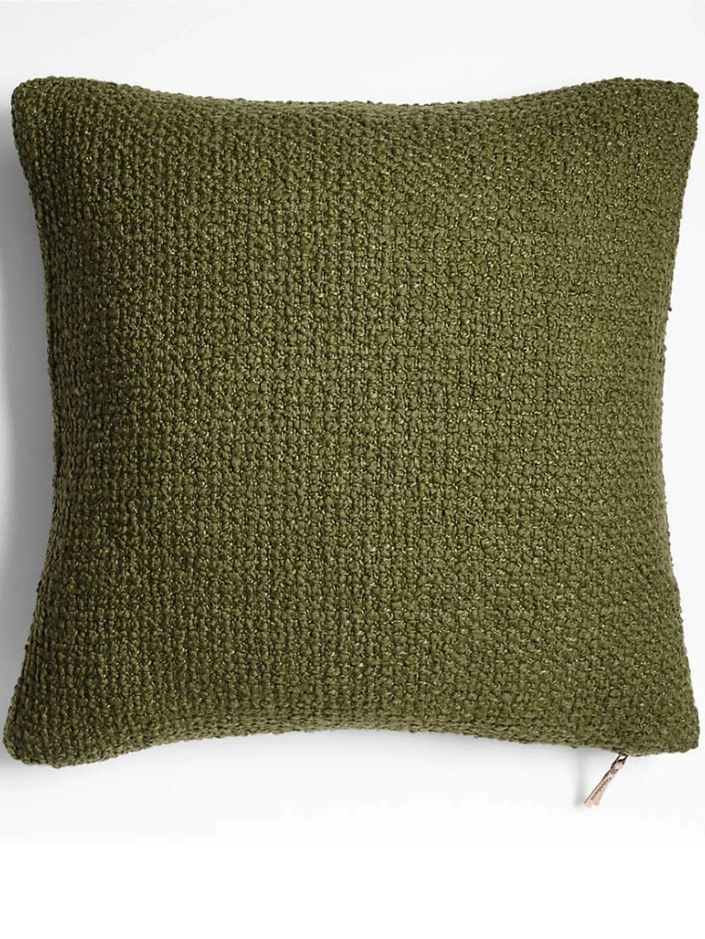 Crate & Barrel Laura Kim Wool Boucle Oregano Green 23x23 Pillow Cover NWOT